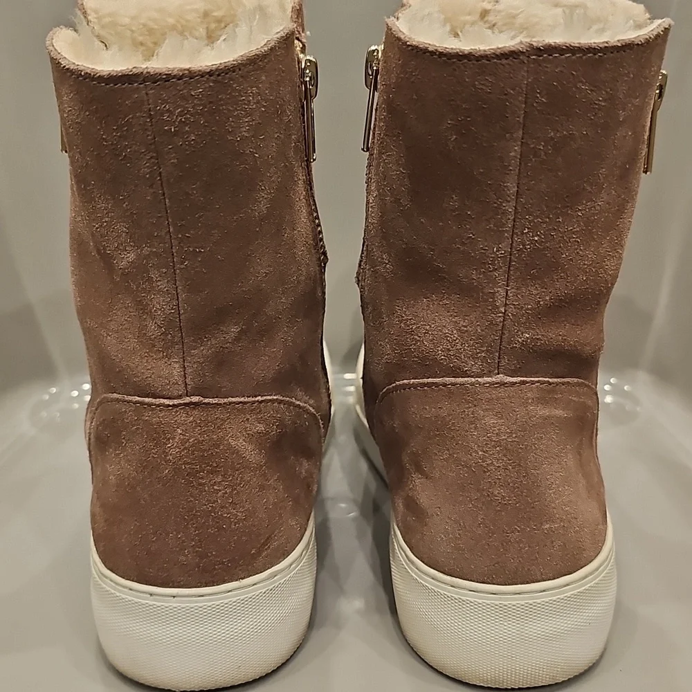 J/SLIDES Waterproof 2-Way Suede w/ Faux Fur Booties